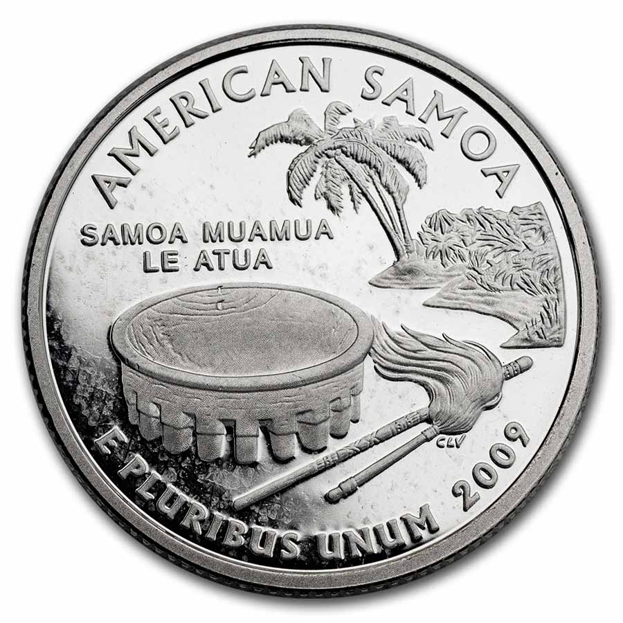 2009 S Washington Quarter 25C American Samoa SilverSilver Value